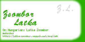 zsombor latka business card